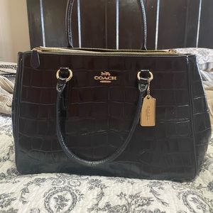 Like new croc look Coach satchel.